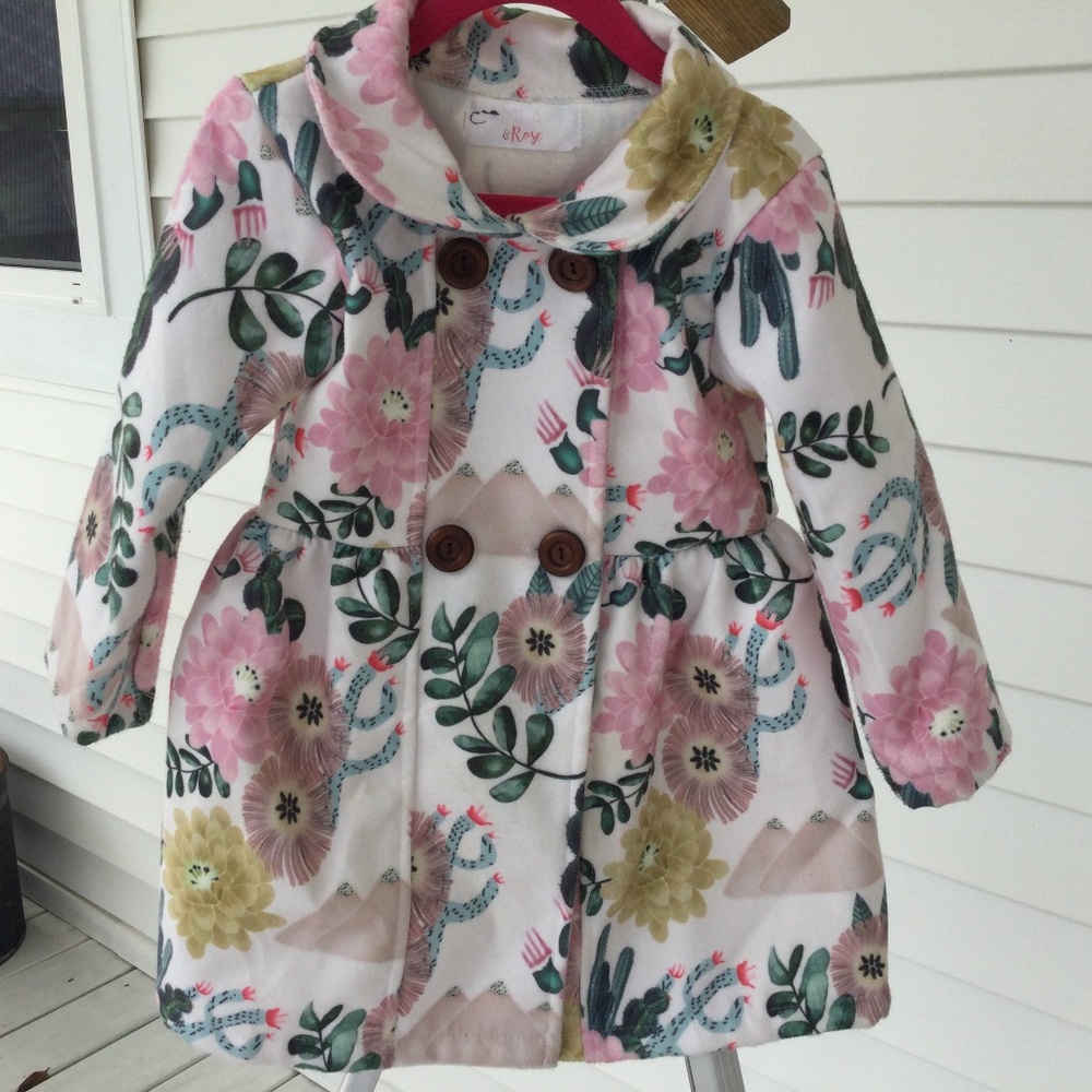 Mila Rose Double Breasted Winter Coat, size 2 T